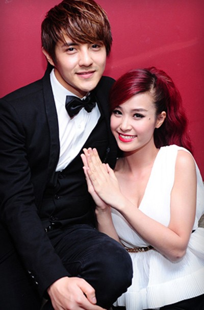The singer couple,Dong Nhi and Ong Cao Thang Master of ceremonies Phan Anh Model Thanh Hang